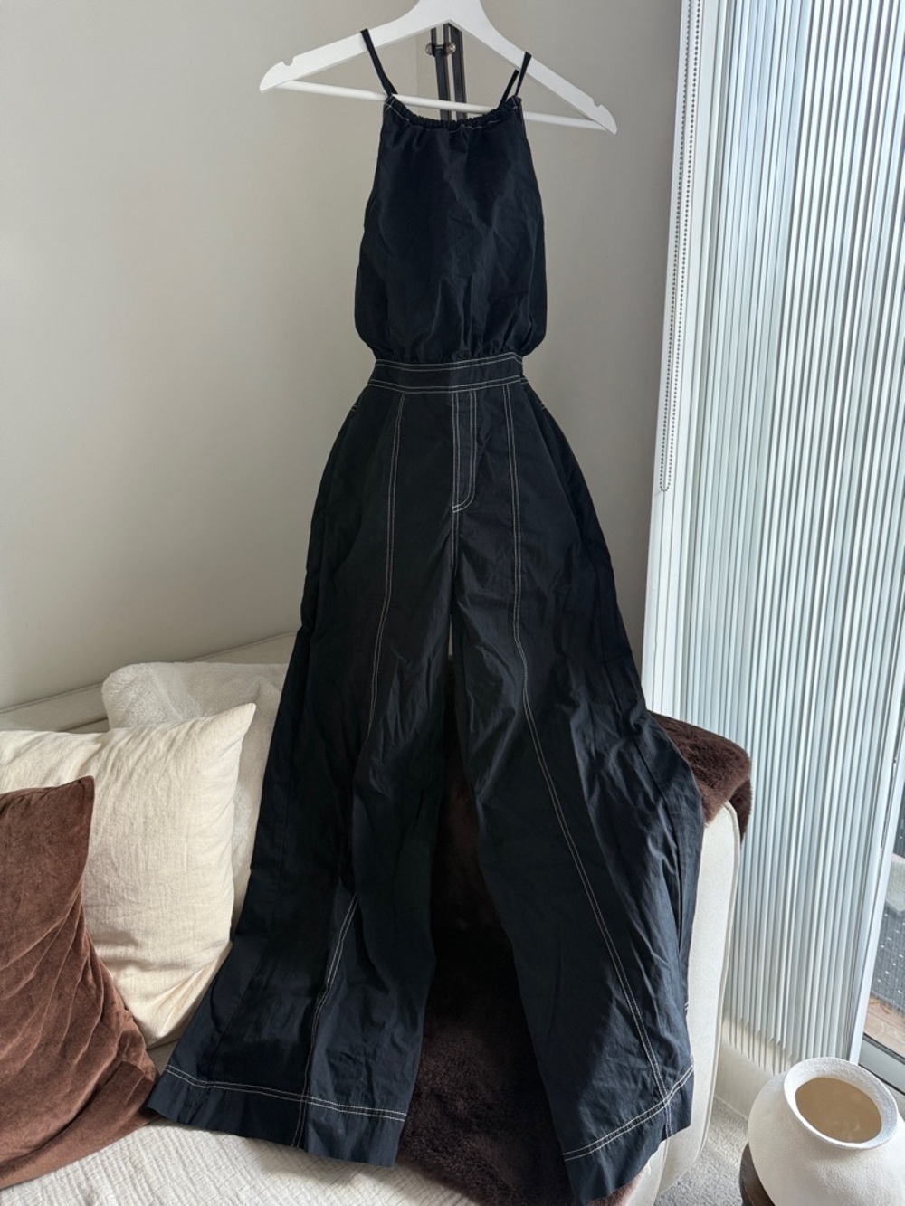 Strut & Bolt‎ Flare Romper Black Strappy Wide-Leg Jumpsuit